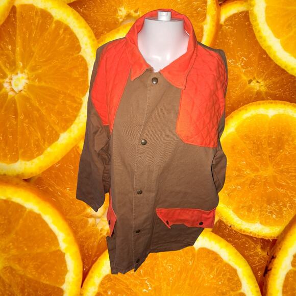 Vintage Walls Tan and Orange Hunting Field Jacket with‎ Lots of Pockets Size XL - Picture 3 of 7